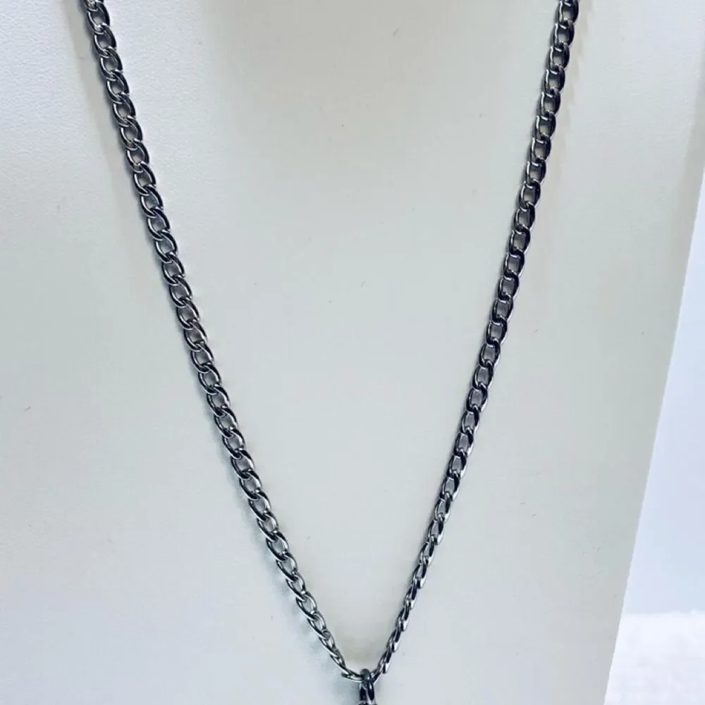 Unbranded Men's Silver and Black Jewellery